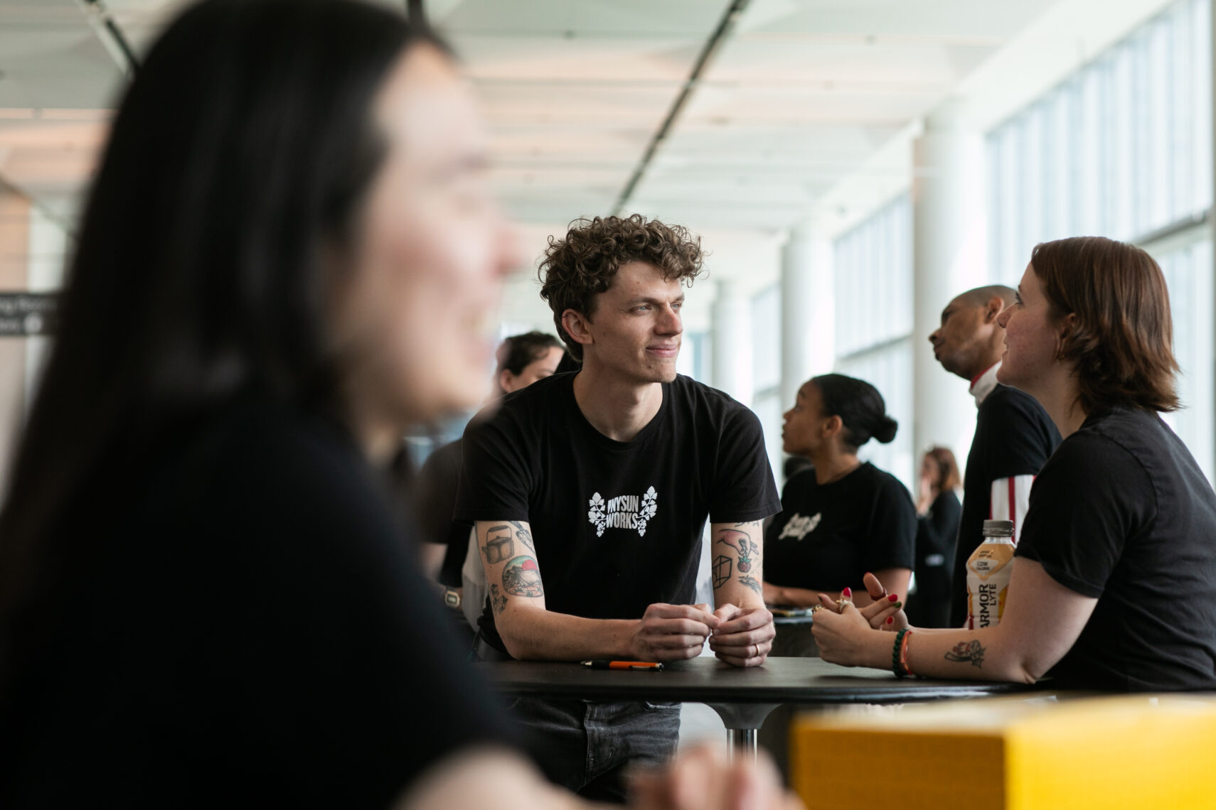 Spencer and Sage at career fair during YC 2025